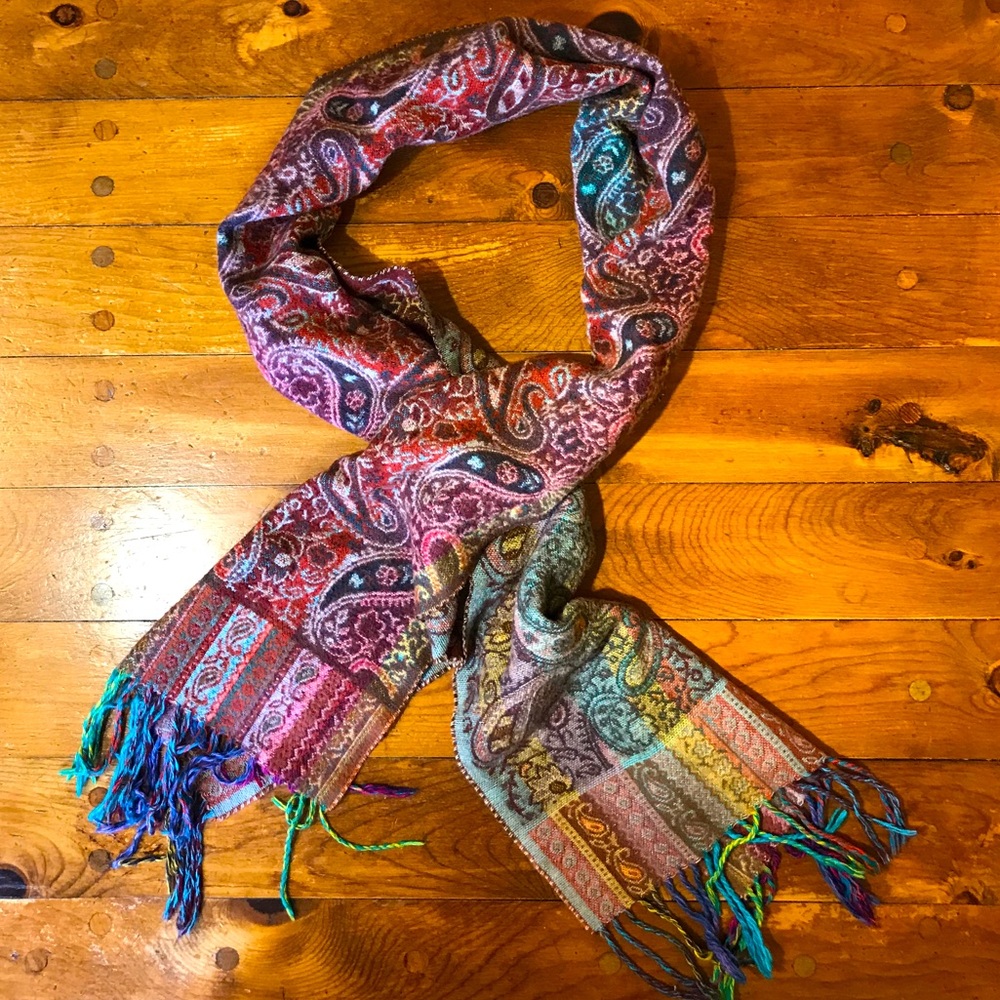 Rainbow Paisley scarf